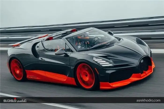 بوگاتی رکورد سرعت ابرماشین های بدون سقف را شکست